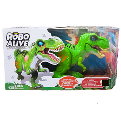 Robo Alive Realistic Roaring and Biting Dinosaur - Lifelike T-Rex Walking Robotic Pet Toy, Ideal Gift for Kids Aged 3+