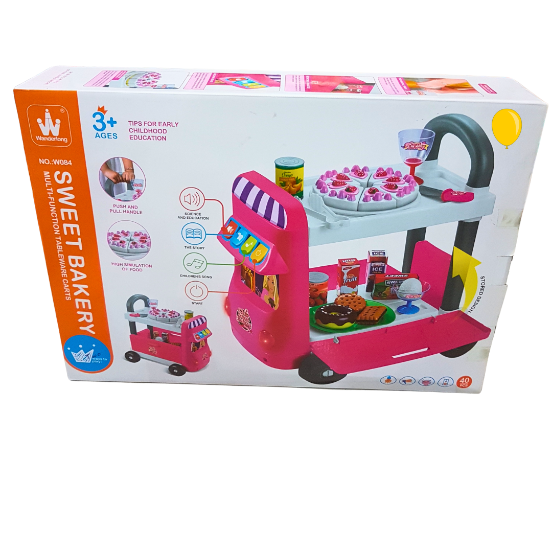 Wandertong Sweet Bakery Multi-Function Playset - Educational Toy Cart for Aspiring Young Chefs, Ages 3+ Secondary image