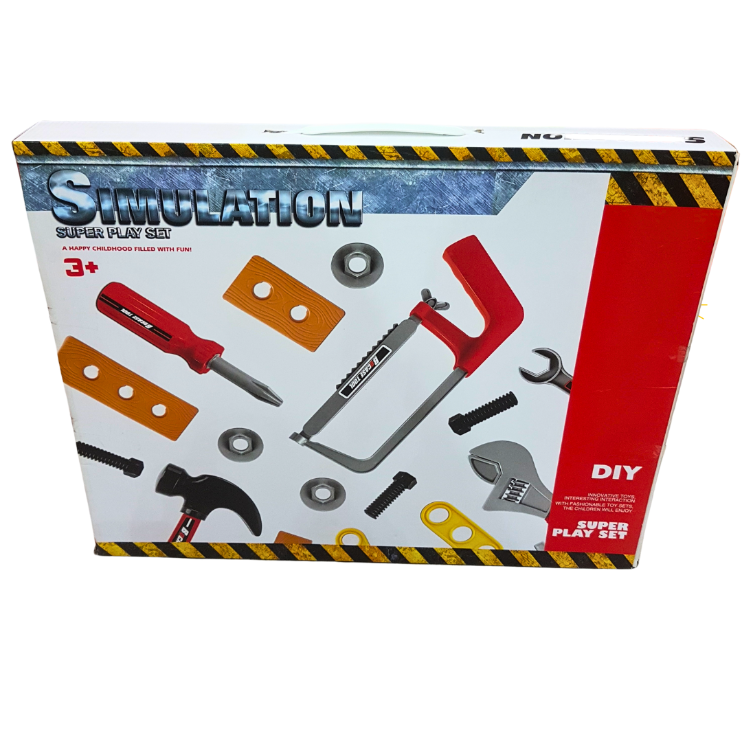 Simulation Super Play Set - Deluxe Kids Tool Kit - Pretend Play Construction Toys for Young Builders Secondary image