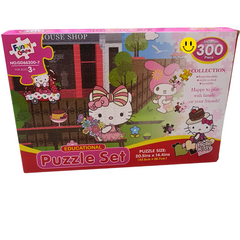 Charming Kitty Café 300-Piece Educational Puzzle Set – Delightful Challenge for Kids