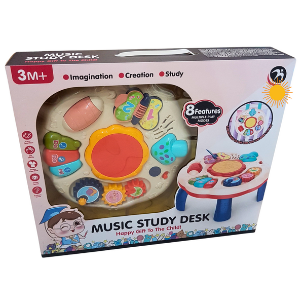 Multifunctional Interactive Music Study Desk for Toddlers – Educational Learning Playset