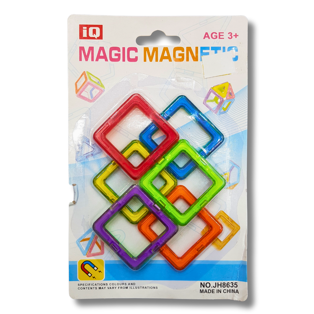 Colorful Magic Magnetic Square Set - 6-Piece Interactive Learning Toy for Kids Aged 3+ | Enhance Creativity & Skills Secondary image