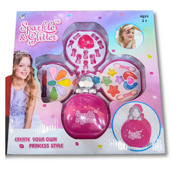 Princess Glam: Sparkle & Glitter Makeup Set for Little Girls (3+) - Fun Styling, Unputdownable Play, Complete with Lovely Bag & Various Cosmetics!