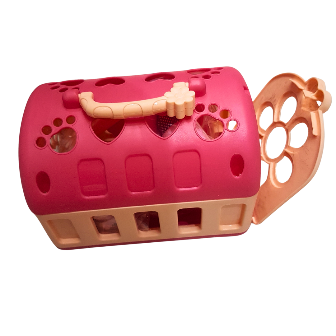Charming Pink Toy Basket with Plush Pony