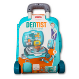 18-Piece Toy Dentist Suitcase Series - Interactive Educational Trolley Set for Kids Ages 3+