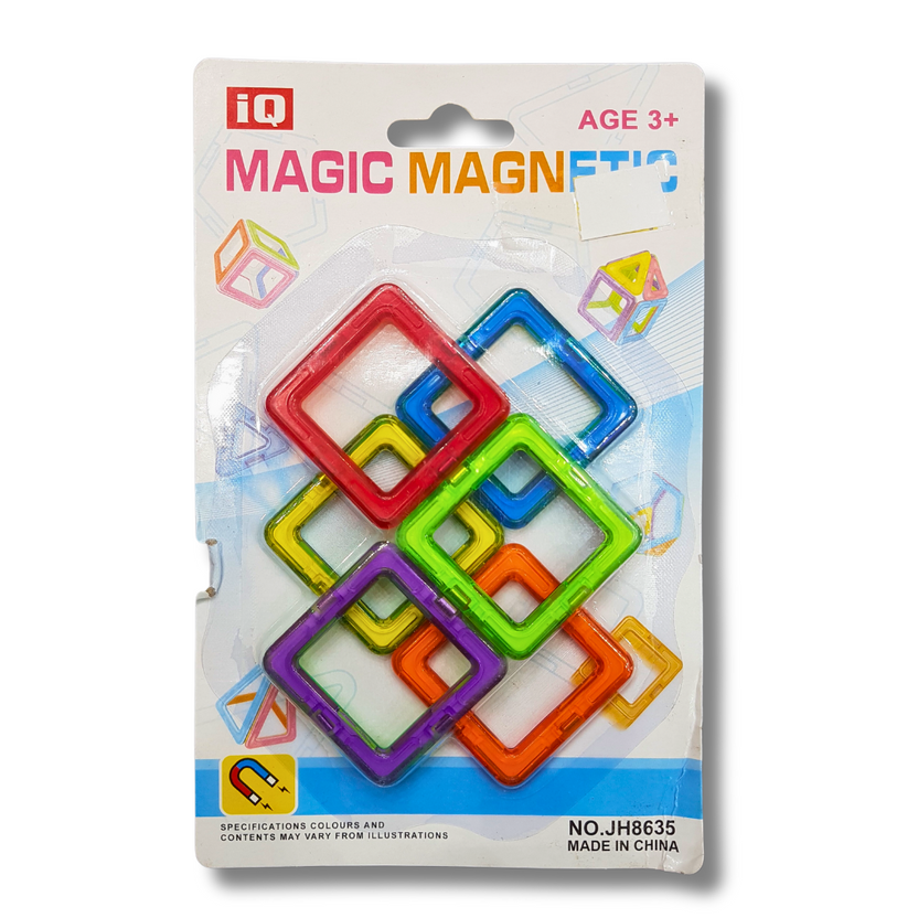 Colorful Magic Magnetic Square Set - 6-Piece Interactive Learning Toy for Kids Aged 3+ | Enhance Creativity & Skills Main image