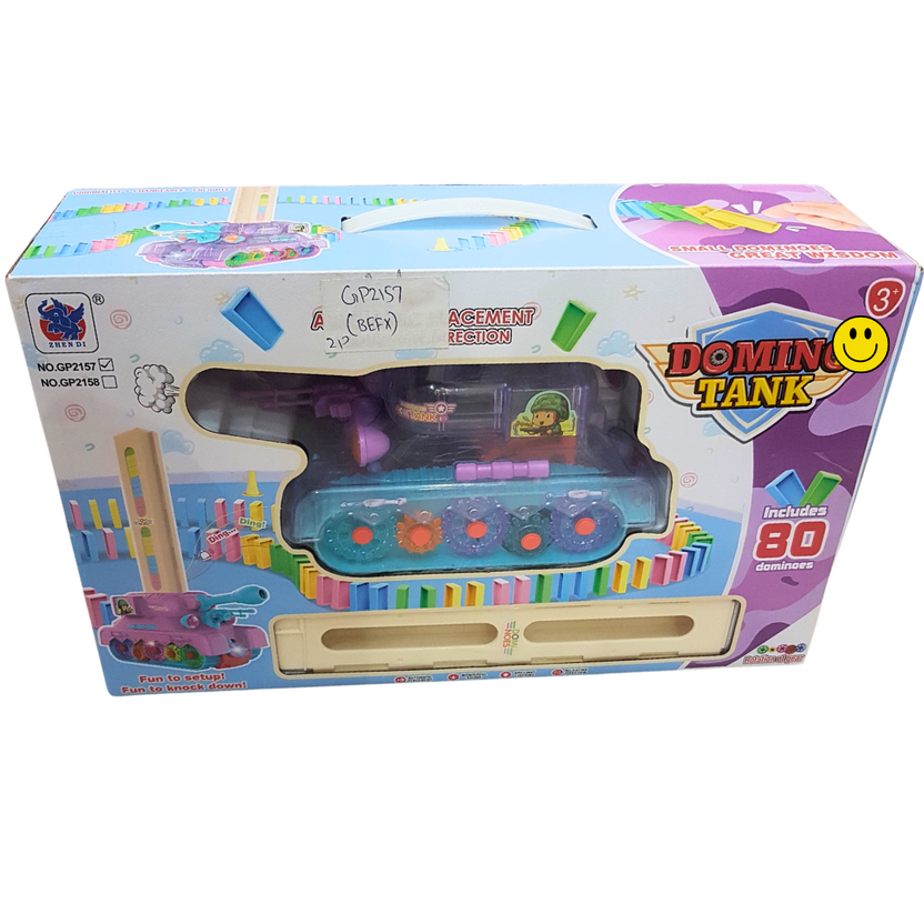 Colorful Domino Tank Playset - Strategic Fun for Kids Aged 3+ Main image