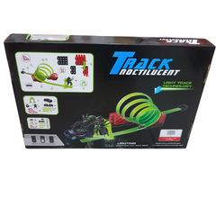 Track Noctlucent Super Track Set - Glow-in-the-Dark Racing Challenge with Spider Obstacle