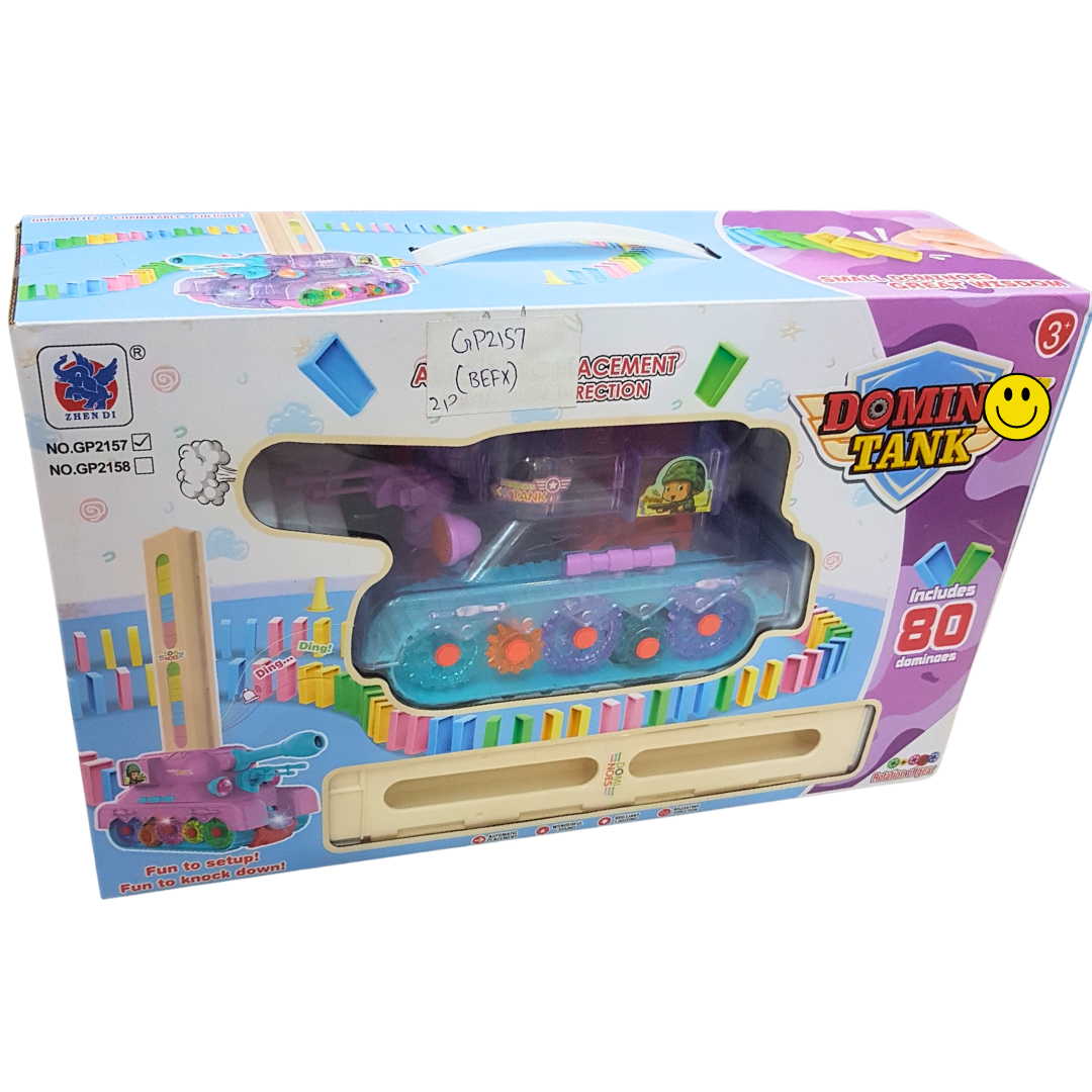 Colorful Domino Tank Playset - Strategic Fun for Kids Aged 3+ Secondary image