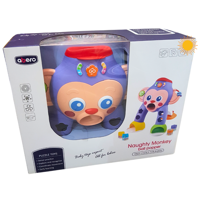 Abero Naughty Monkey Ball Popper – Interactive Sensory Puzzle Toy for Babies Main image