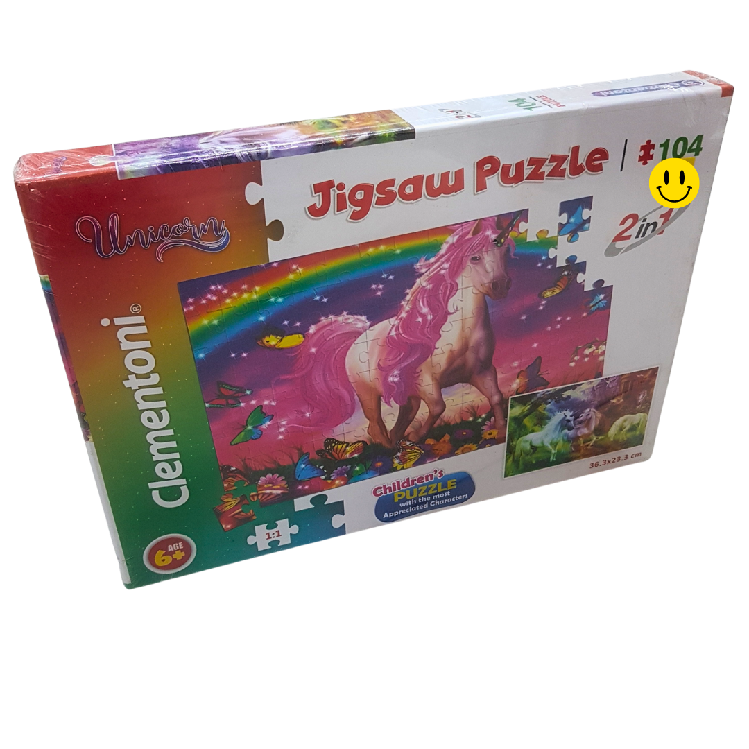 Mystical Unicorn 2-in-1 Jigsaw Puzzle Set – Enchanting Challenges for Kids