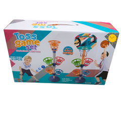 Kids 2-in-1 Toss Game Set – Basketball & Ball Toss, Multi-Color, 31 Pieces, Family Fun Activity Toy