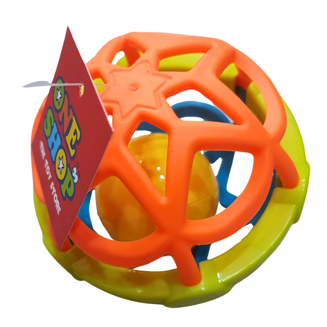 Vibrant Sensory Teether Rattle Ball for Babies