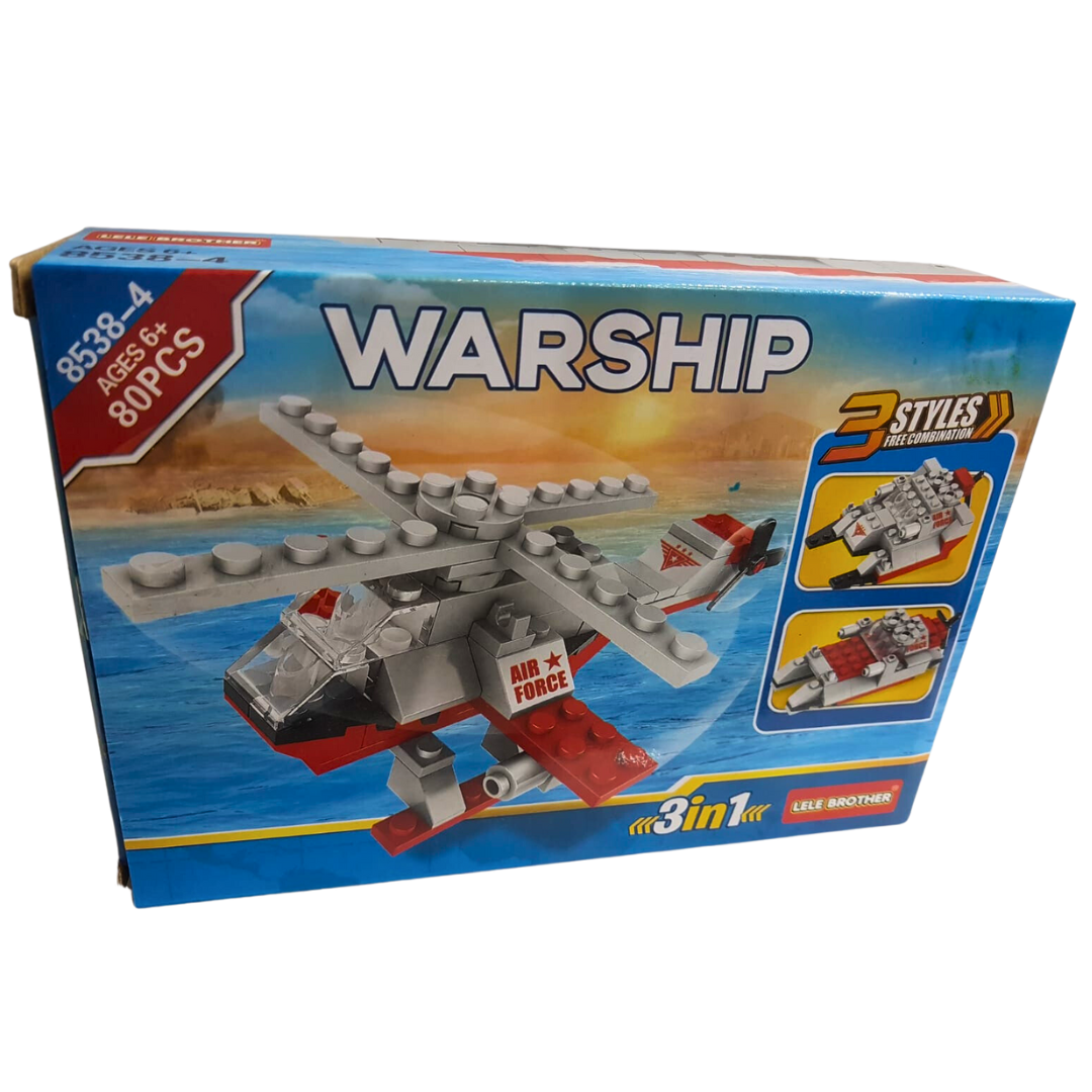 Warship 3 in 1 LELE blocks 80pcs for age 6 and Up