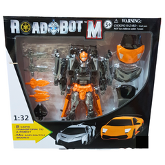 ROAD BOT 1:32 Scale Transformer Toy – Dual 2-in-1 Car and Robot Figures, Mix & Match Design, Ideal Gift for Children Ages 5+