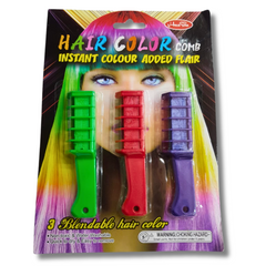 Tri-Flair Instant Hair Color Comb Set - 3 Blendable Hues