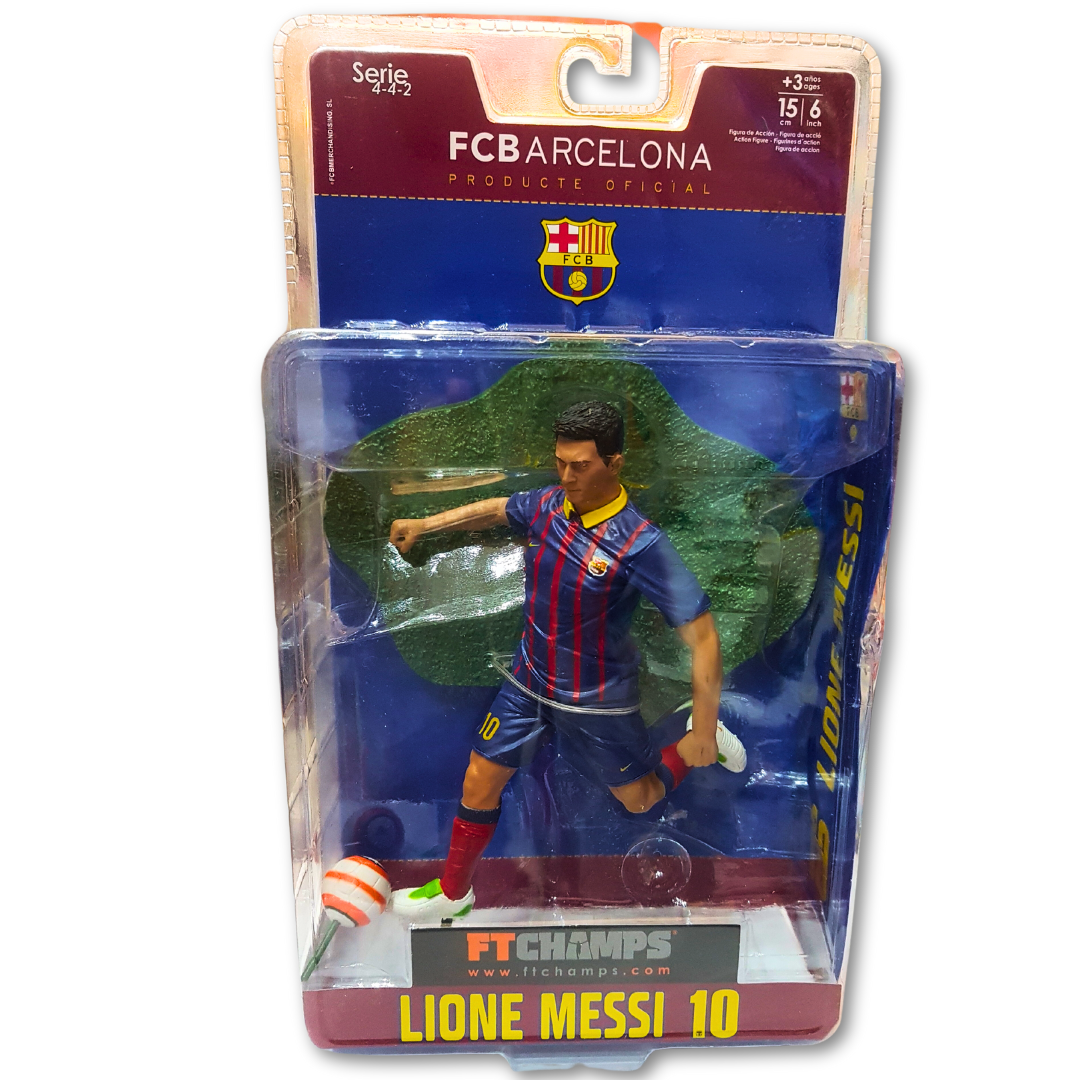 FC Barcelona Official Lionel Messi 15cm/6" Action Figure - Collectible Toy for Kids Ages 3+ - Iconic Football Star Pose