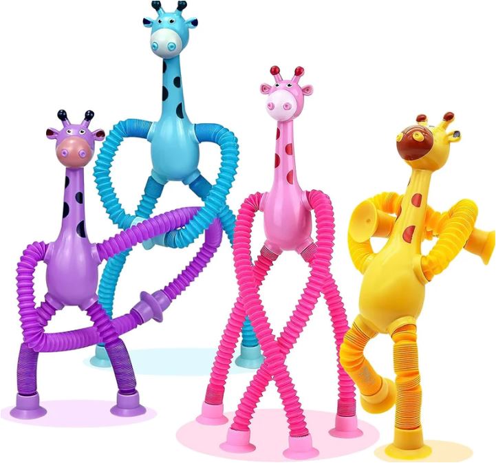 Giraffe Pop Stretch Tubes Fidget Fun Toy ( Each Sold Separately)
