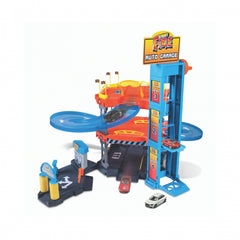 Auto Garage": 3-level Playset from the StreetFire series, including 2 toy cars in scale 1:43, from 3 years