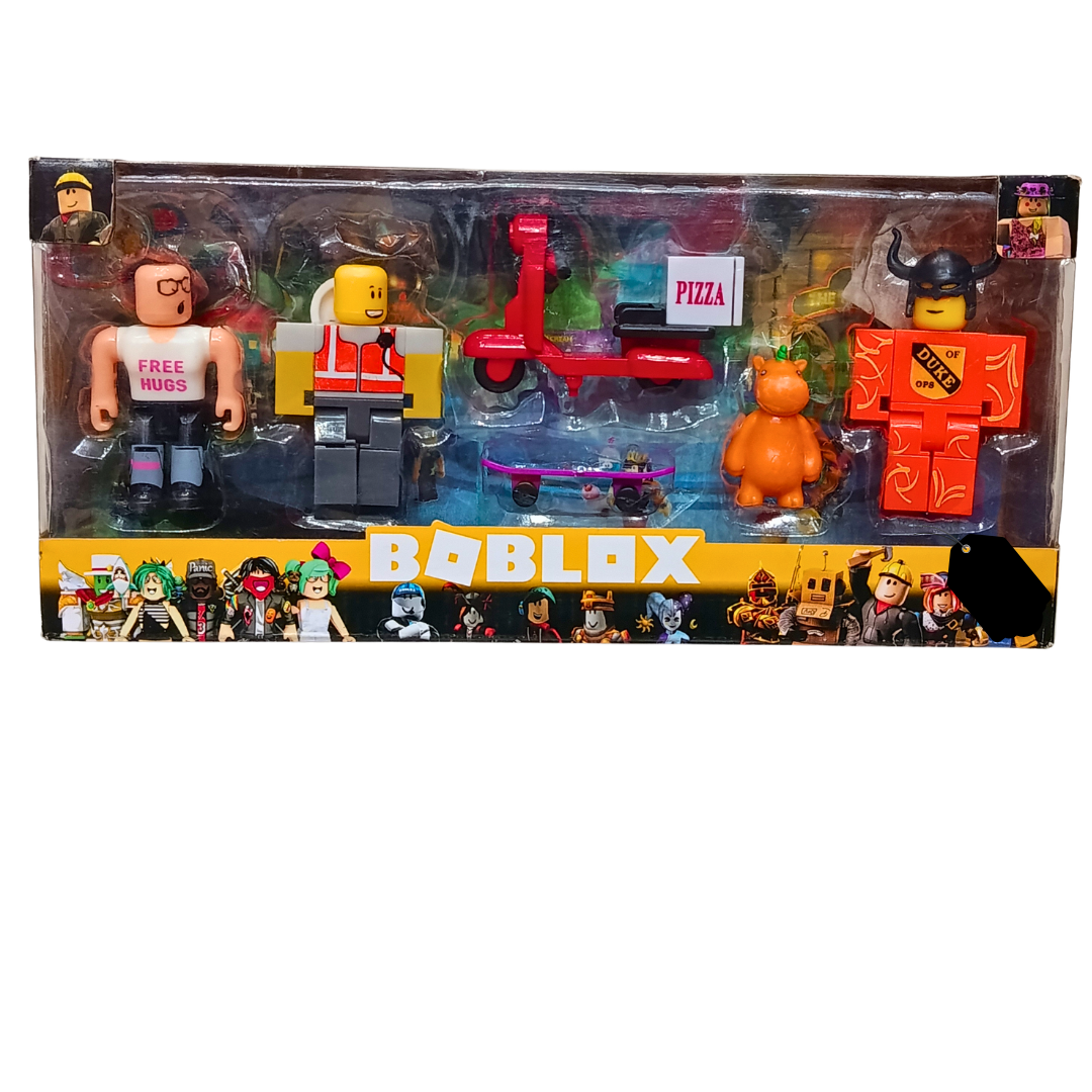 BABLOX block figure set with pizza scooter and accessories