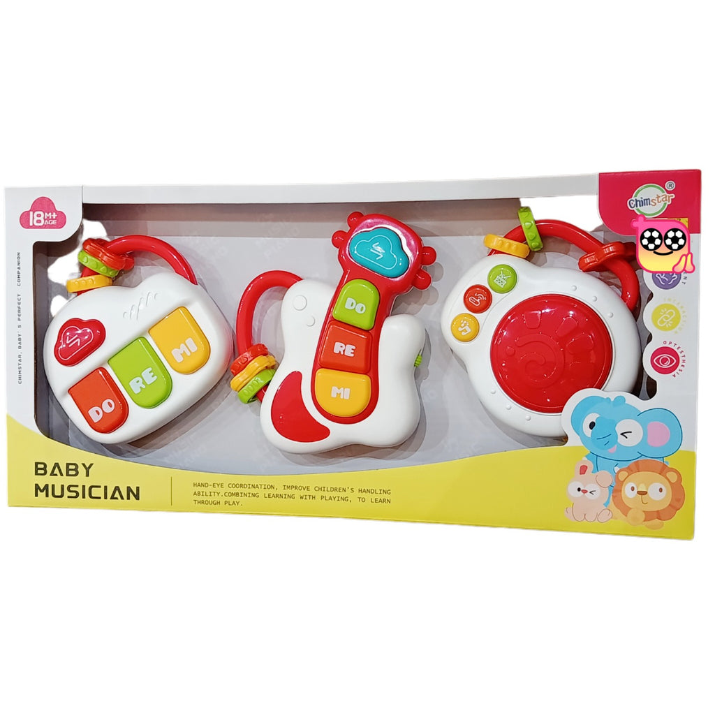 Chimstar Baby Musician 3 piece musical toys in gift box