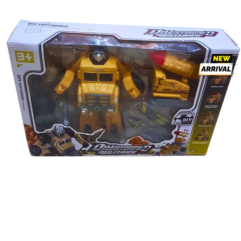 DIY Military Transforming Robot – 2-in-1 Army Vehicle & Battle Bot | Interactive Assembly Toy for Kids Main image