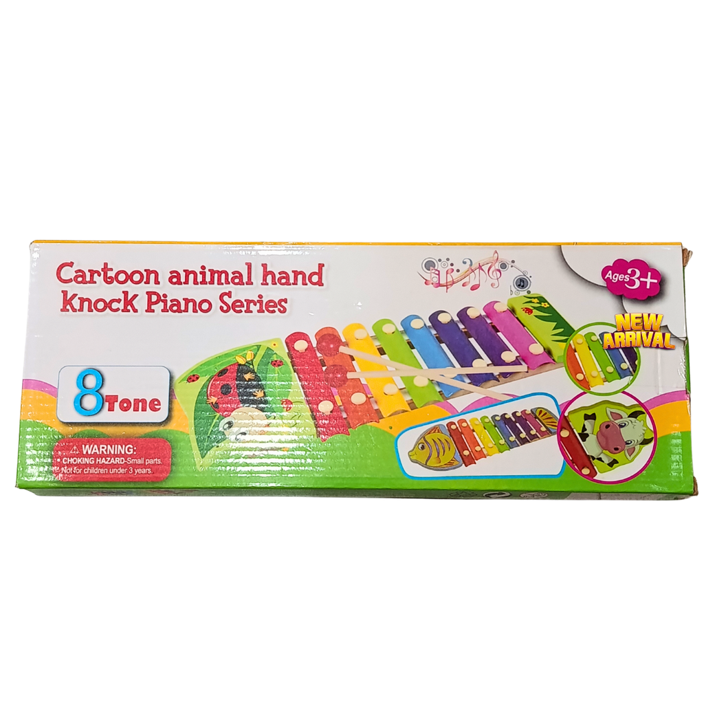 Cartoon Animal Hand Knock Piano 8-tone xylophone front packaging