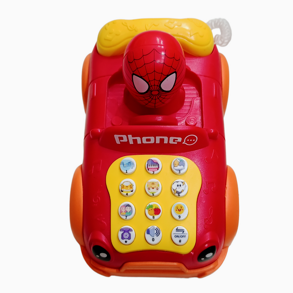 Red spider hero toy car