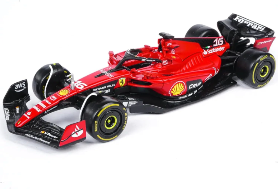 Bburago Ferrari F1 SF-23 Charles Leclerc Diecast Car – 1:43 Scale Official Scuderia Ferrari Model 2023