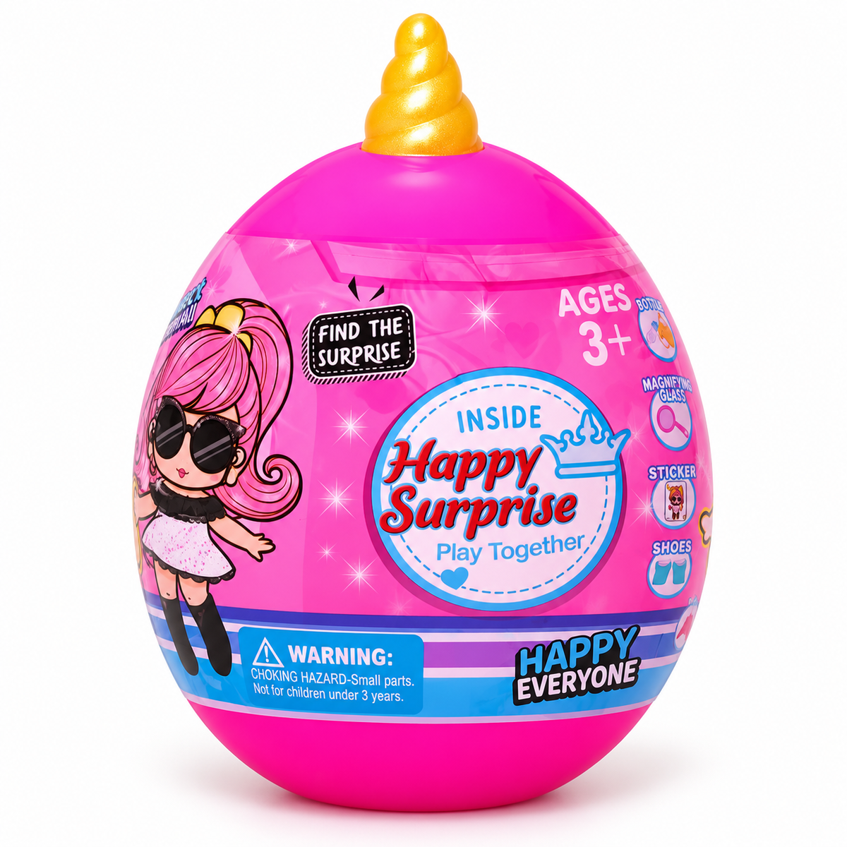 Happy Surprise Unicorn Mystery Capsule Toy – Pink Surprise Ball for Kids 3+
