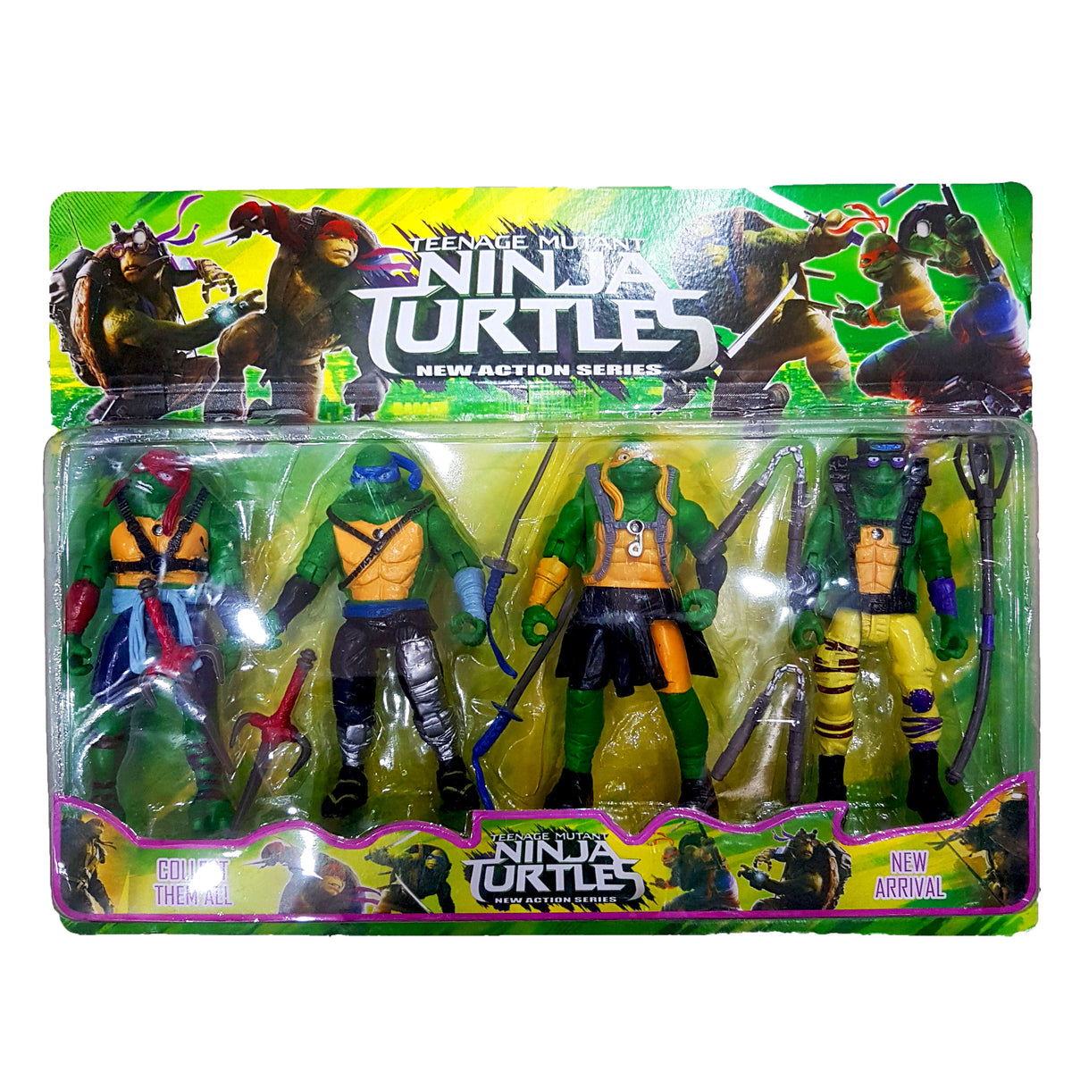 New Arrival 4-Piece Ninja Turtle Action Figure Set - High-Quality 6-Inch Toys for Boys, Perfect Kids' Gift, Collectible Series