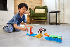 Mattel Hot Wheels Monster Trucks Launch Anbash Play Set With 4 Crushed Cars