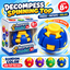 Decompress spinning top press-and-rotate fidget toy, assorted colours, one per box