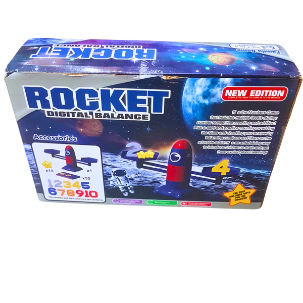 Rocket Digital Balance Game – Fun Math Learning Toy for Kids | Number Recognition, Counting & Addition (Ages 3+)