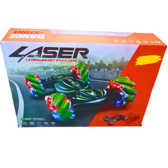 Laser Lateral & Burst RC Stunt Car – High-Speed Remote Control Car with 360° Spins, Drift & Dance Mode | Rechargeable & 2.4GHz Control (Ages 6+)