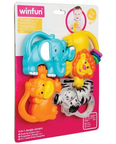 Rattle Puzzle 2 in 1 WinFun - Jungle Animals