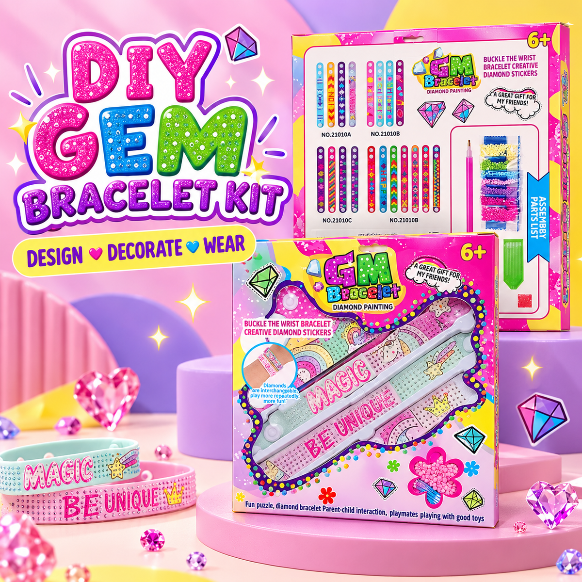 DIY Gem Bracelet Diamond Painting Craft Kit – Model 21010C