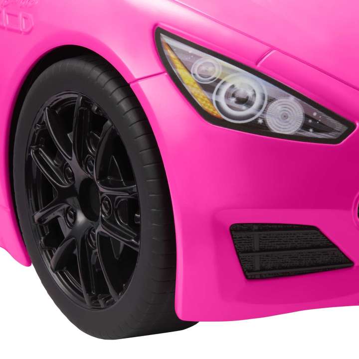 Barbie Pink Convertible 2-Seater Vehicle With Rolling Wheels, For 3 To 7 Year Olds Secondary image