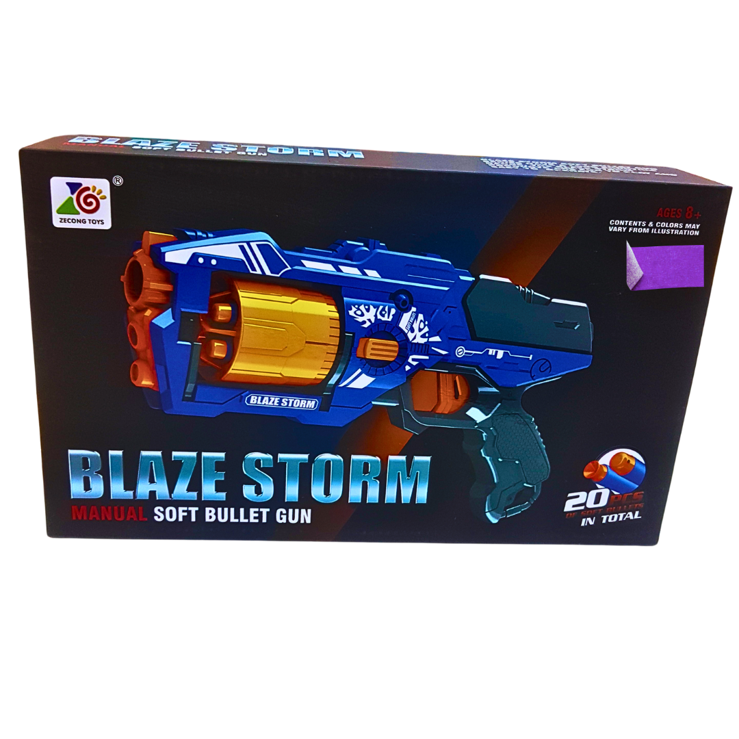 Blaze Storm Manual Soft Bullet Gun – 20 Soft Bullets Included, High-Capacity Toy Gun for Kids Ages 8+ Secondary image