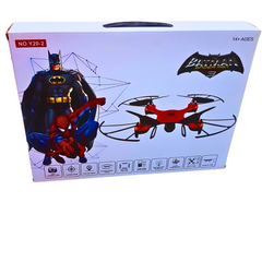Batman & Spider-Man Quadcopter Drone – Superhero-Themed Remote Control Drone with HD Camera for Ages 14+
