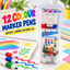 12-colour double art marker set with clear carry case, model TD-8560-12