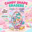 Pastel candy-shaped novelty erasers in assorted designs, model 8-093