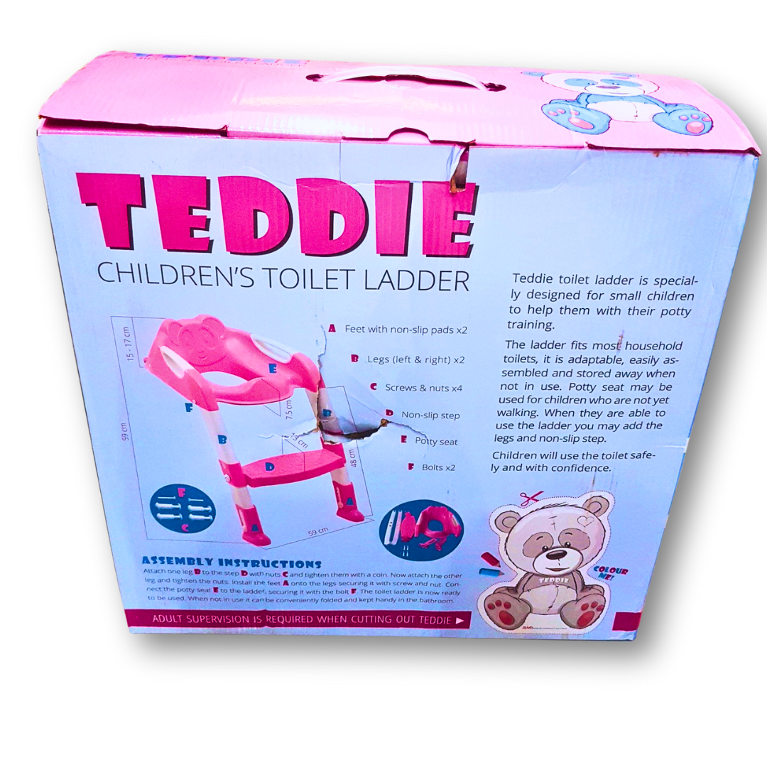 🚼 Teddie Children's Toilet Ladder – Safe &amp; Comfortable Potty Training Seat with Non-Slip Steps – Adjustable &amp; Foldable for Toddlers Secondary image