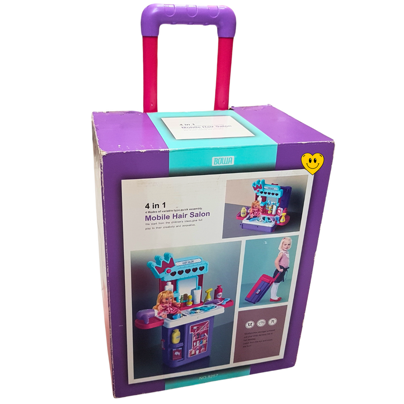 4 in 1 Mobile Hair Salon Playset – Versatile and Portable Pretend Play for Kids 3+ Main image