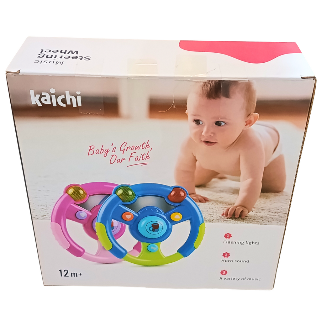 Kaichi Music Steering Wheel product features on packaging