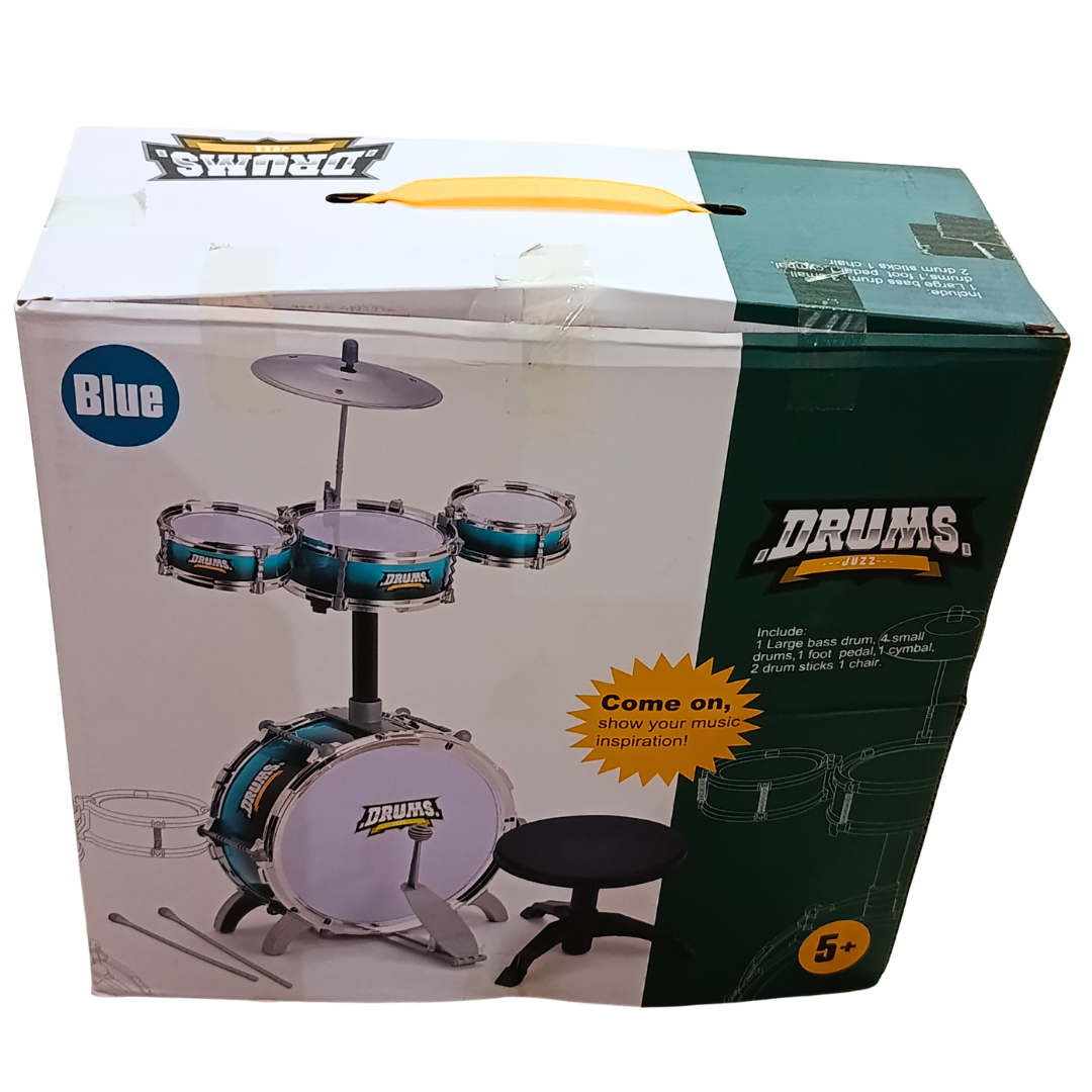 Kids Jazz Drum Set – Musical Drum Kit with Bass Drum, Cymbal, Pedal, Drumsticks & Stool | Ages 5+ Secondary image