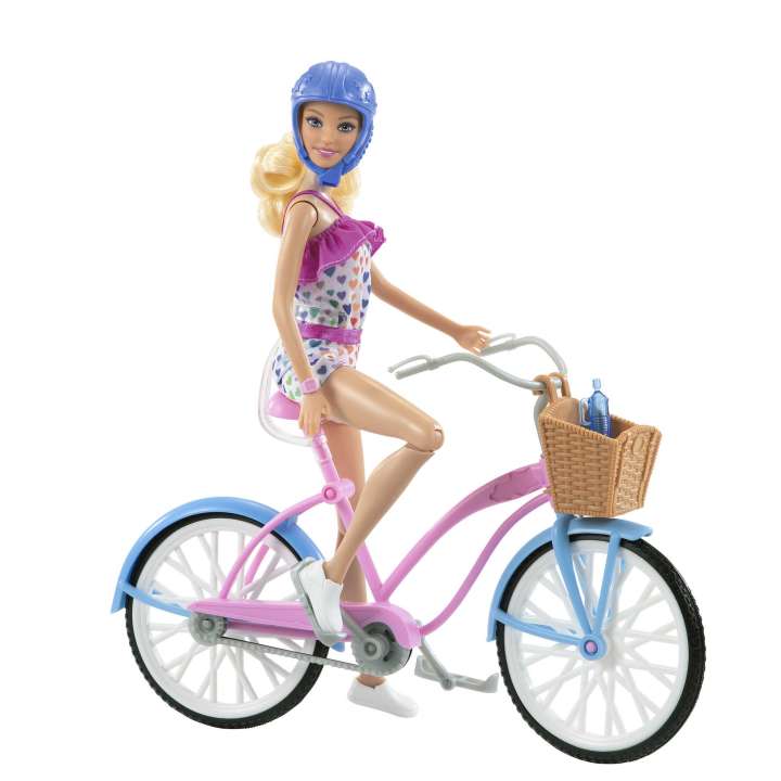 Barbie Doll And Bike Playset With Doll (11.5 in, Blonde) & Bicycle