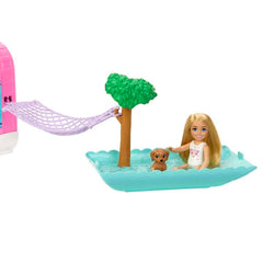Barbie Camper, Chelsea 2-in-1 Playset With Small Doll, 2 Pets & 15 Accessories