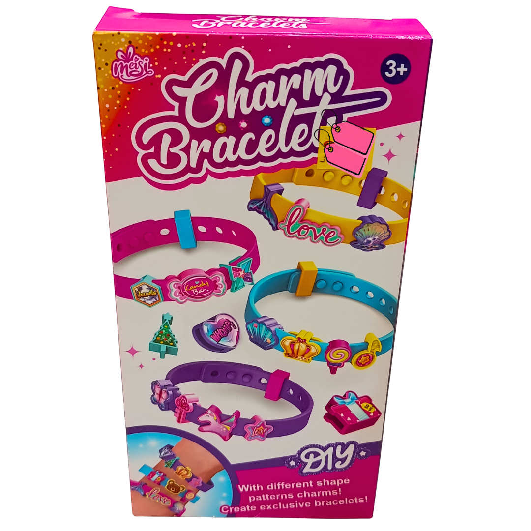 Mesi DIY Charm Bracelets Making Kit – 4 Colourful Bracelets with Charms & Stickers | MS-8815 | Ages 3+ Secondary image