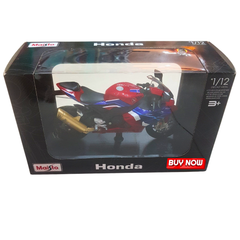 🏍️ Honda CBR Fireblade Diecast Sports Bike – 1:12 Scale Motorcycle Toy by Maisto | Red & Blue Racing Design for Ages 3+